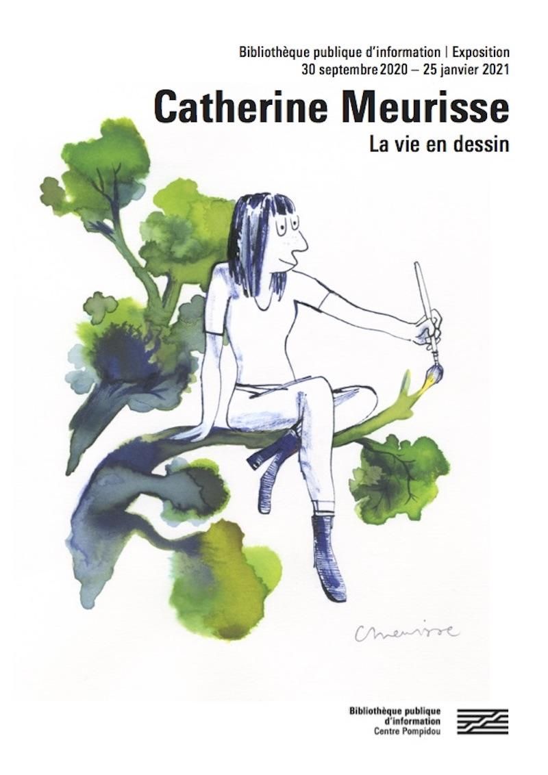 Affiche de l'exposition La Vie en dessin de Catherine Meurisse à la Bpi